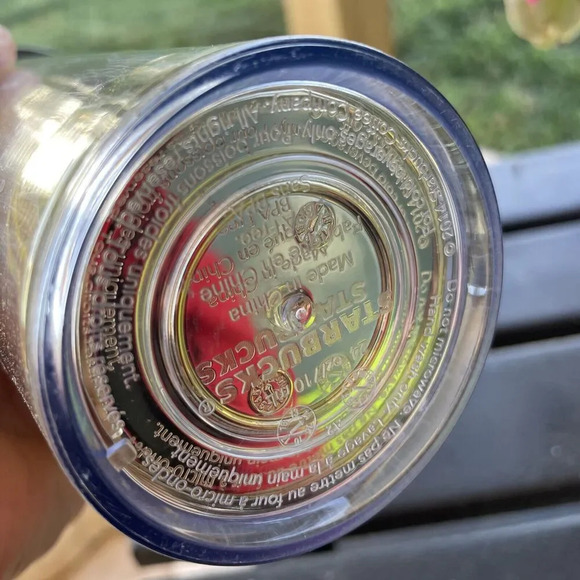 STARBUCKS COFFEE GOLD Faceted METALLIC CUP TUMBLER 24 oz Gold - Picture 3 of 4